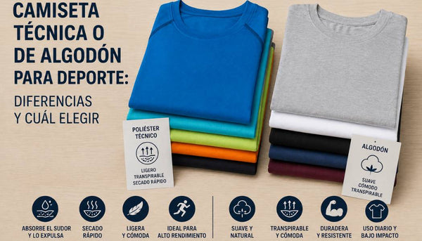 Camiseta técnica o de algodón para deporte: diferencias y cuál elegir