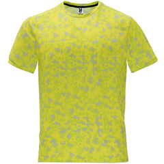 Camiseta Assen CA0201 Hombre Pixel Amarillo Fluor personalizable con bordado, serigrafia y DTF | LogoLider