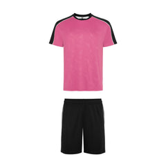 Conjunto deportivo Titan CJ0325 Unisex Rosa Seda/Negro personalizable con bordado, serigrafia y DTF | LogoLider