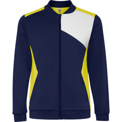 Sudadera Leros SU0340 Hombre Amarillo/Marino personalizable con bordado, serigrafia y DTF | LogoLider