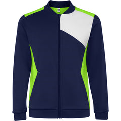 Sudadera Leros SU0340 Hombre Lima/Marino personalizable con bordado, serigrafia y DTF | LogoLider