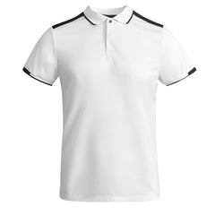 Polo Tamil PO0402 Hombre Blanco/Negro personalizable con bordado, serigrafia y DTF | LogoLider