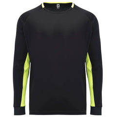 Camiseta Porto CA0413 Hombre Negro/ Amarillo Fluor personalizable con bordado, serigrafia y DTF | LogoLider
