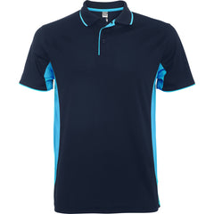 Polo Montmelo PO0421 Hombre Marino/Celeste personalizable con bordado, serigrafia y DTF | LogoLider