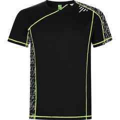 Camiseta Sochi CA0426 Hombre Print Run Negro personalizable con bordado, serigrafia y DTF | LogoLider