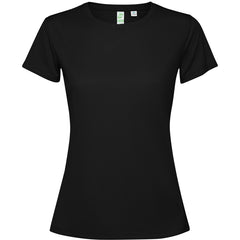 Camiseta Estoril Woman CA0431 Mujer Negro personalizable con bordado, serigrafia y DTF | LogoLider