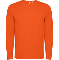 Camiseta Estoril L/S CA0432 Unisex Naranja Fuego personalizable con bordado, serigrafia y DTF | LogoLider