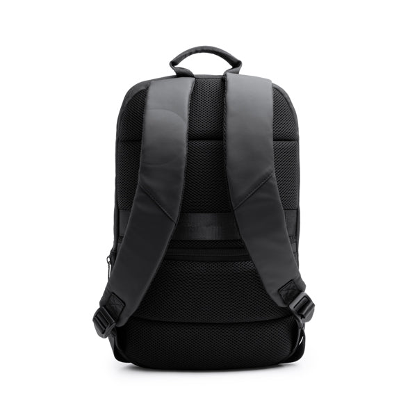 Detalle de la mochila antirrobo extensible de pu leather kugar en color negro