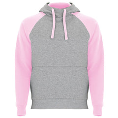 Sudadera Badet SU1058 Unisex Gris Vigore/Rosa Claro personalizable con bordado, serigrafia y DTF | LogoLider