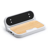 Cargador inalámbrico 10W con reloj de bambú Senko RJ1083