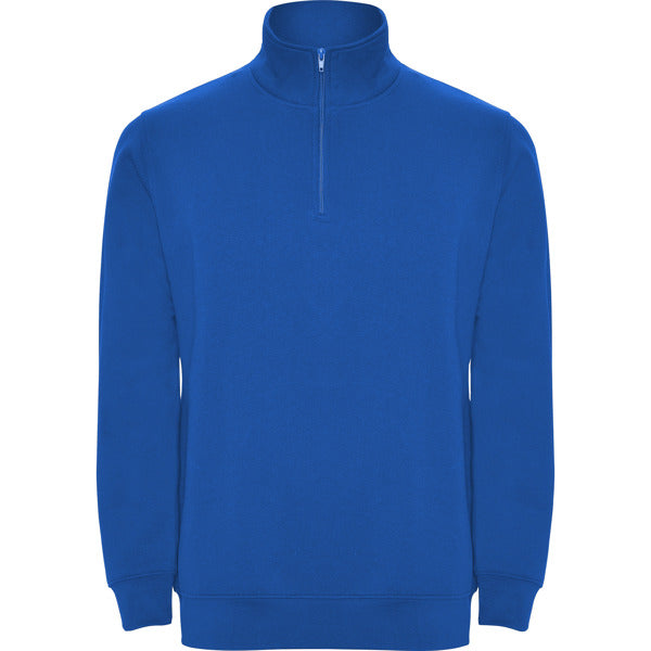 Sudadera de media cremallera y cuello alto Aneto personalizada en color royal