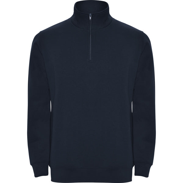 Sudadera de media cremallera y cuello alto Aneto personalizada en color marino