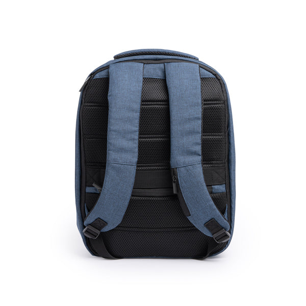 Detalle de la mochila antirrobo de rpet para portatil norden en color denim vigore