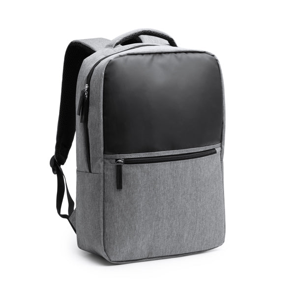 Mochila de RPET con detalles de PU leather Kiton personalizada con logo de empresa