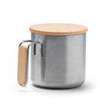 Taza de acero reciclado con tapa de bambú 350 ml Rimor