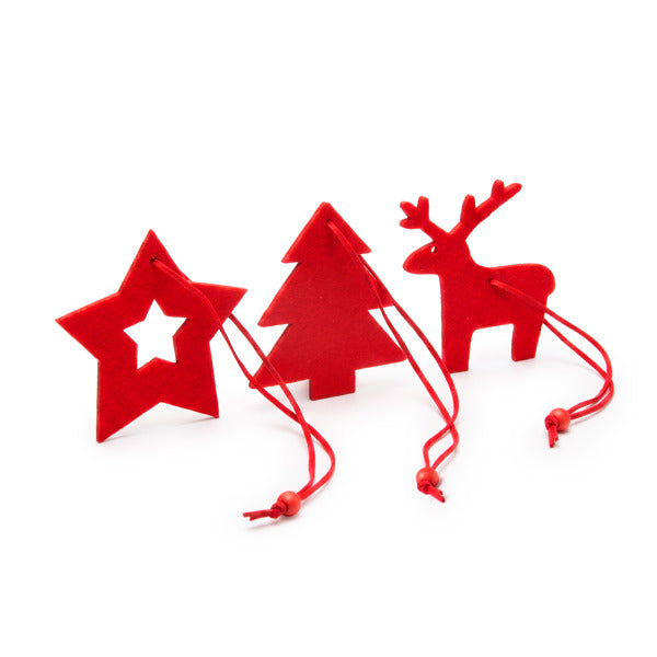 Set de adornos navideños de fieltro Carol XM1310