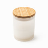 Vela aromática en vaso translúcido con tapa de bambú Vanila VL1315