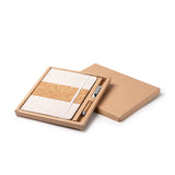 Set de escritura de libreta y bolígrafo de corcho