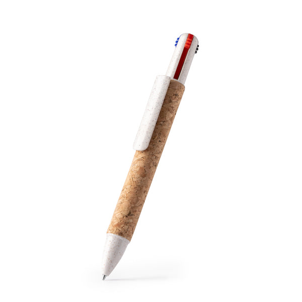 Bolígrafo de 4 tintas de corcho y fibra de trigo Corles