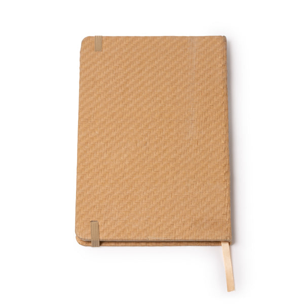 Acabado de la libreta de paja natural personalizada con logo