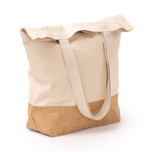 Bolsa de algodón reciclado y yute Mendes