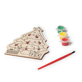 Set navideño de madera para pintar con pincel Candel