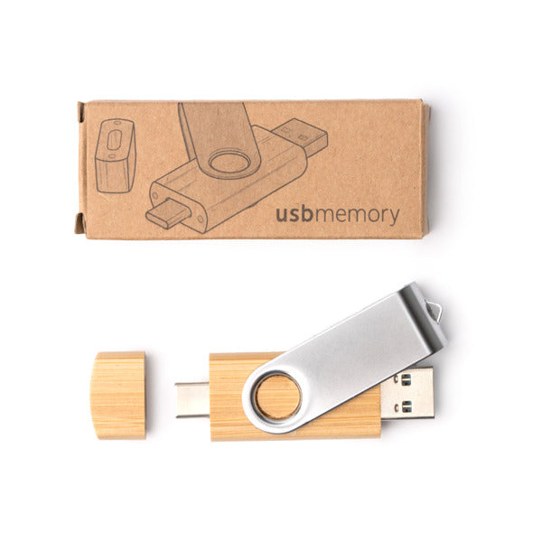 MEMORIAS USB GATLIN US1565 BAMBU detalle LogoLider