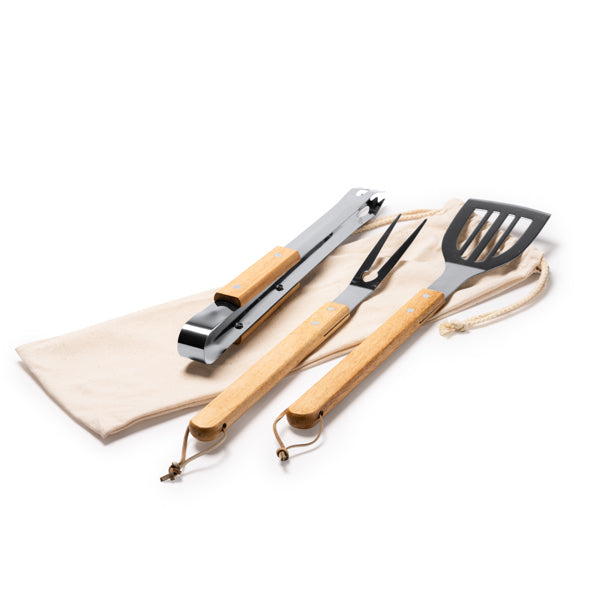 Set barbacoa 3 utensilios de acero Cadak MJ1657