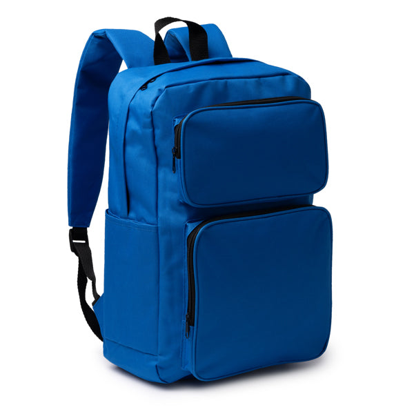 Mochila de RPET con doble bolsillo frontal Hostik