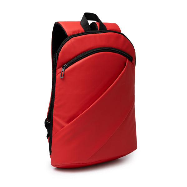 Mochila de PU leather con bolsillos frontales Liam personalizada con logo de empresa