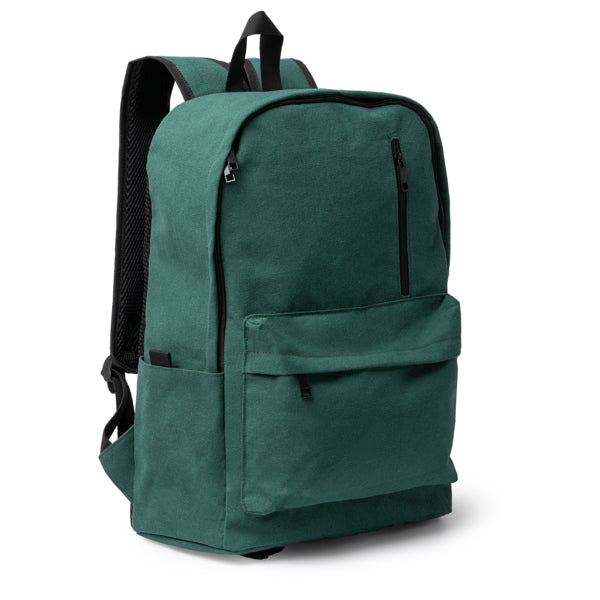 Mochila de algodón reciclado para portátil Hudson personalizada con logo de empresa