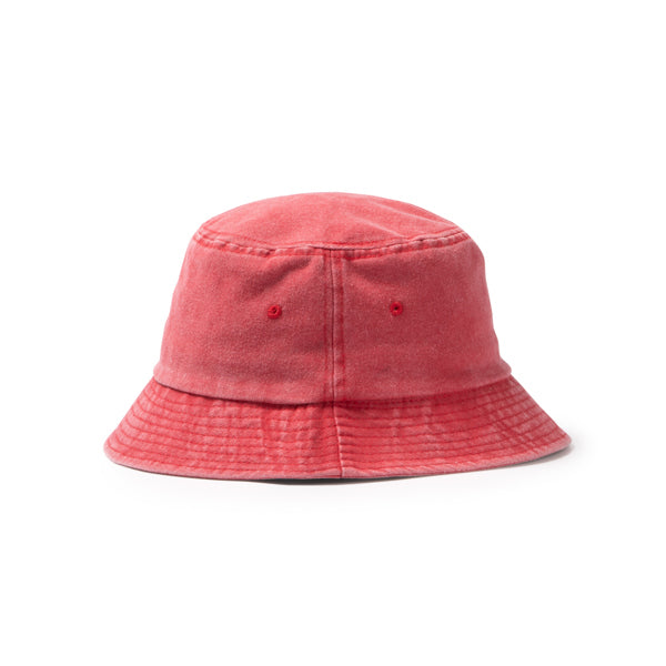Detalle del gorro bob de algodon efecto lavado derek en color rojo oscuro