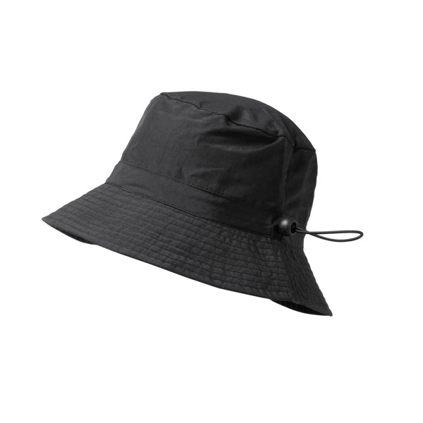 Detalle del gorro bob impermeable ajustable ayora en color negro