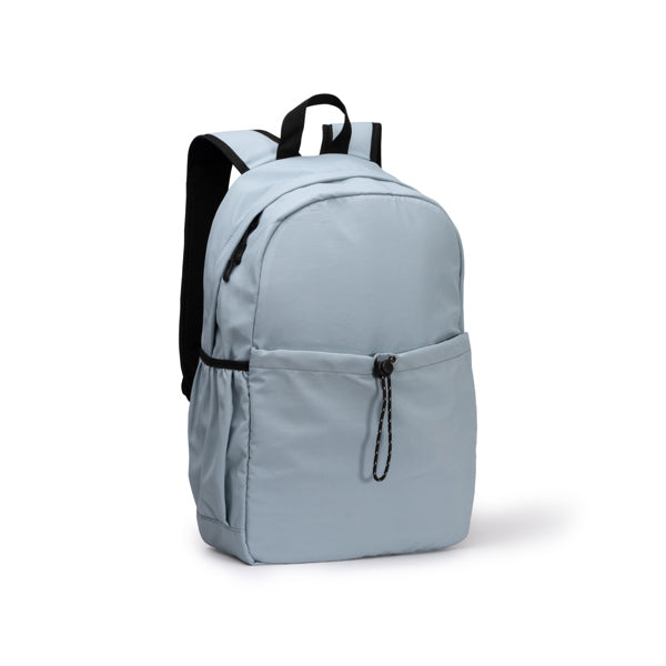 Mochila de nylon con bolsillos para botellas Lugo personalizada con logo de empresa