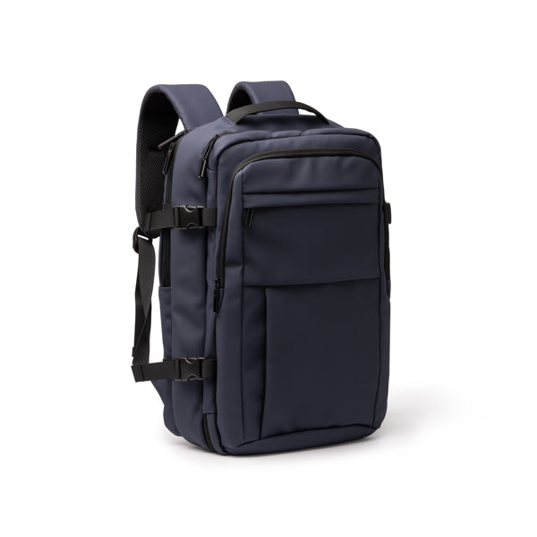 Mochila extensible de PU leather Oregon personalizada con logo de empresa