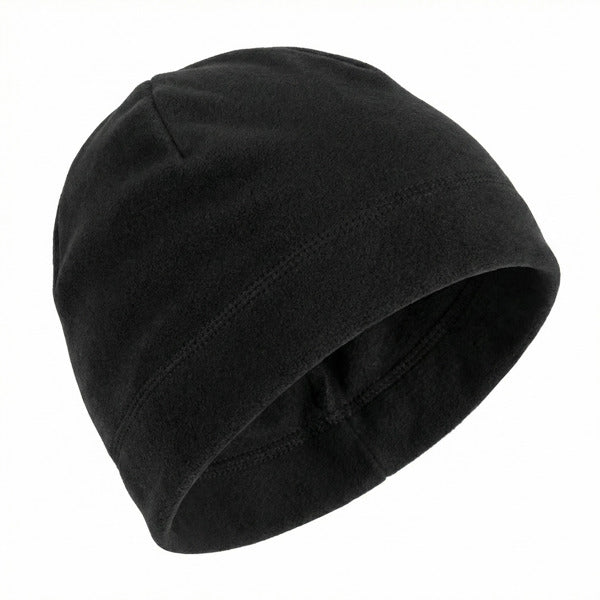 Detalle del gorro deportivo reciclado elastico carson en color negro