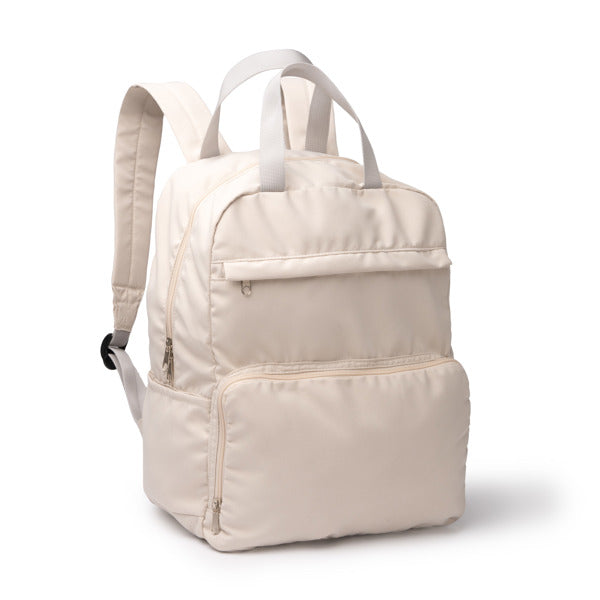 Mochila plegable de poliéster y algodón Latis personalizada con logo de empresa