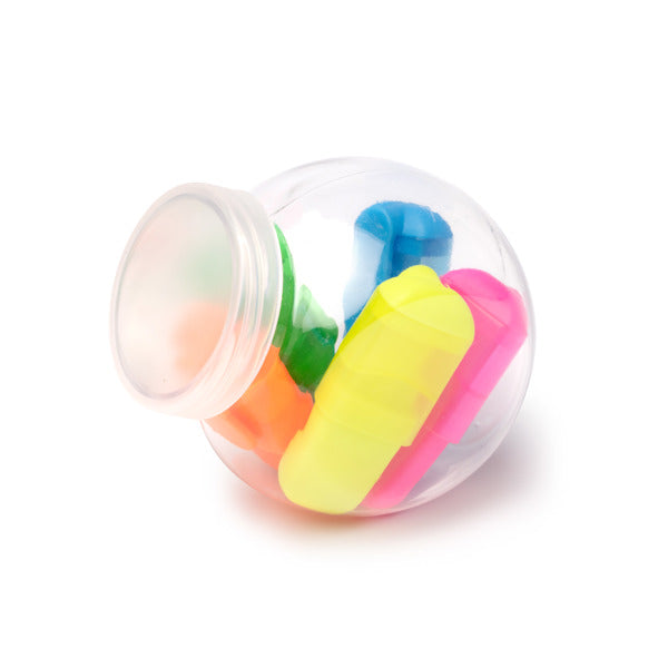 Set de 5 marcadores en envase redondo Calver personalizado