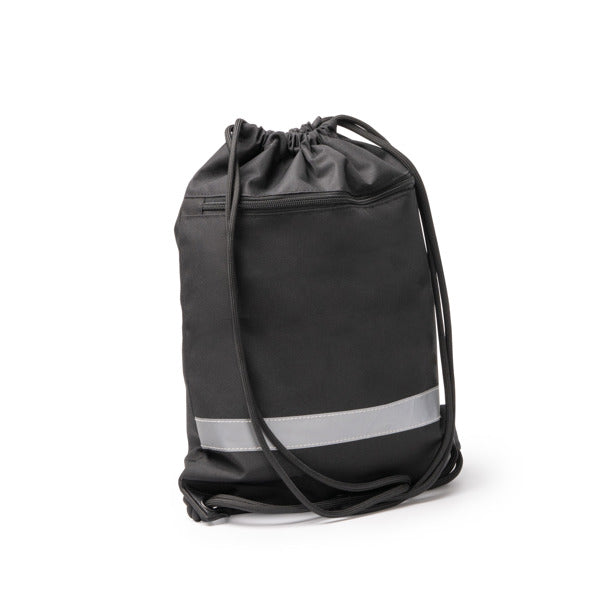 Mochila de cuerdas con cinta reflectante Lucio personalizada con logo de empresa