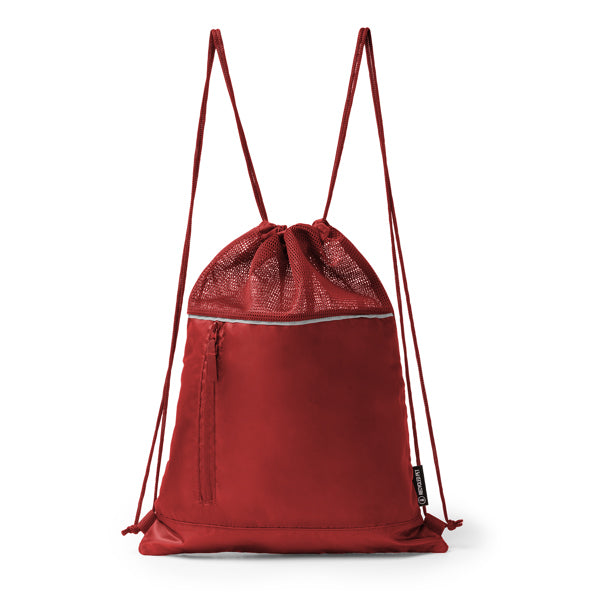 Mochila de cuerdas con rejilla Maskot personalizada en color rojo