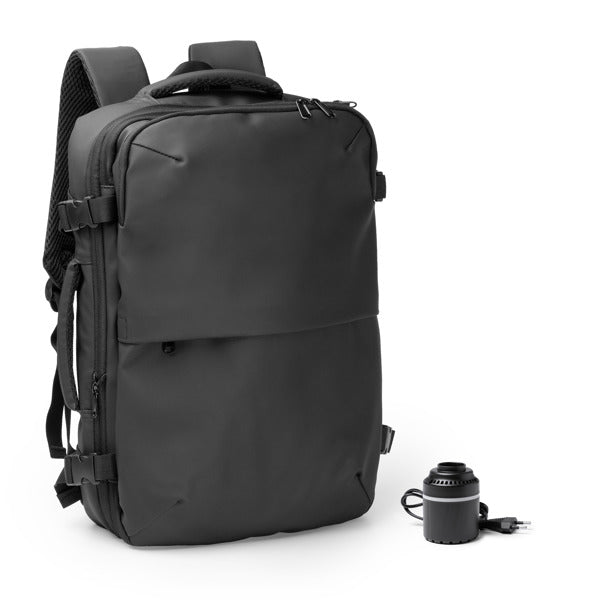 Mochila extensible con compresión al vacío Soplex personalizada con logo de empresa