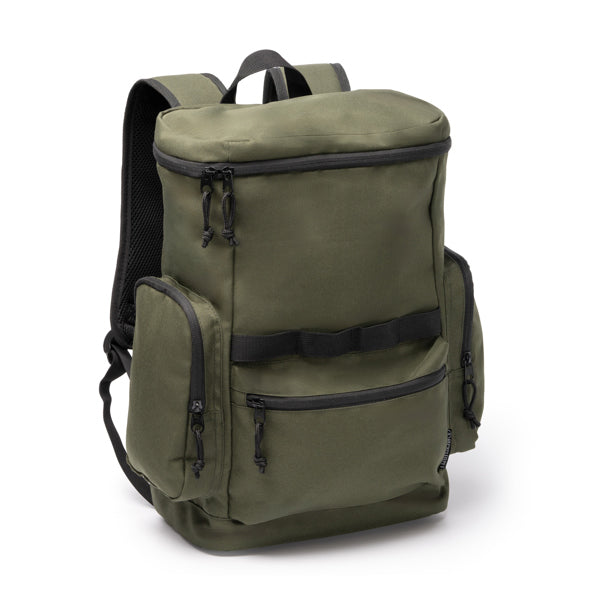 Mochila de RPET con puntos de anclaje Cameron personalizada con logo de empresa