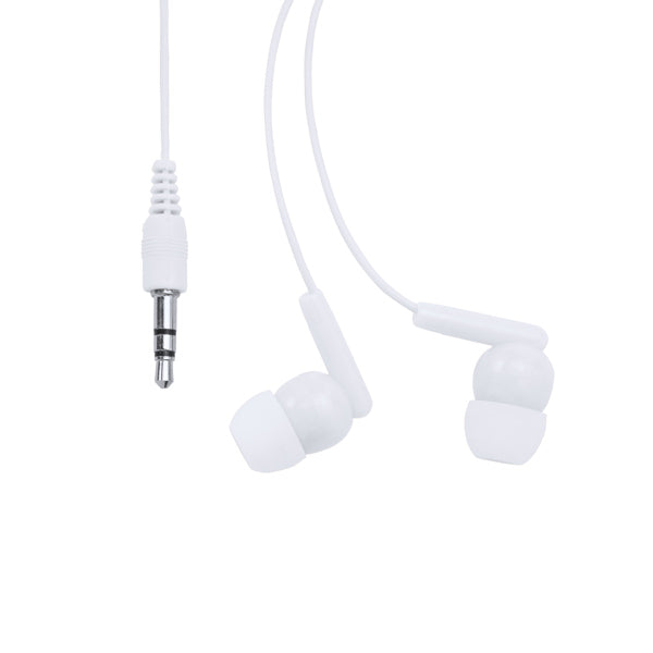 Auriculares boton PUNK EP3301 Blanco personalizable con tu logo | LogoLider