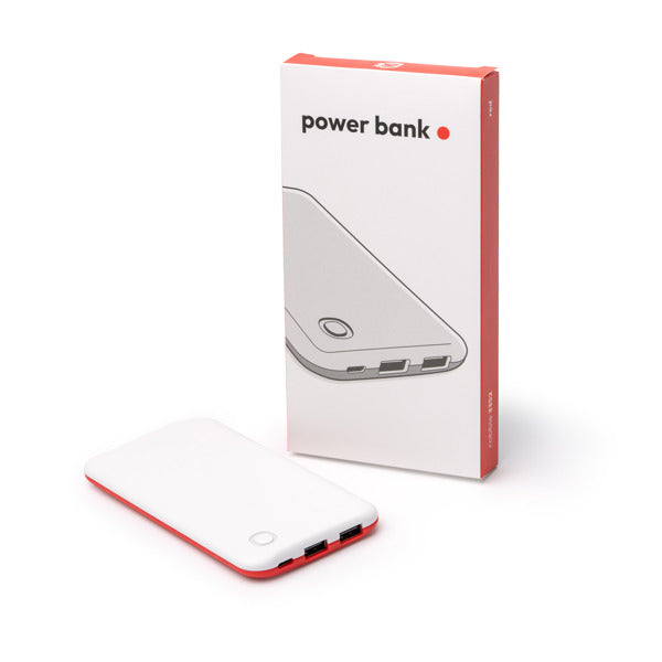 BATERIAS EXTERNAS ROBBIE PB3352 ROJO/BLANCO detalle LogoLider