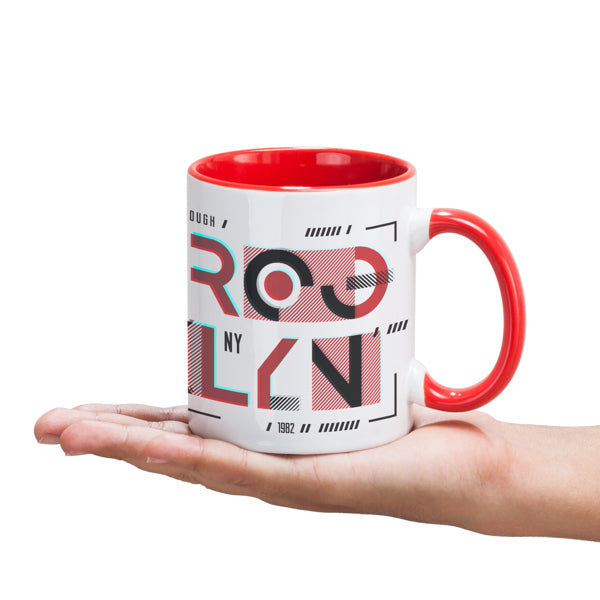 TAZAS Y VAJILLA MANGO MD4001 BLANCO/ROJO detalle LogoLider