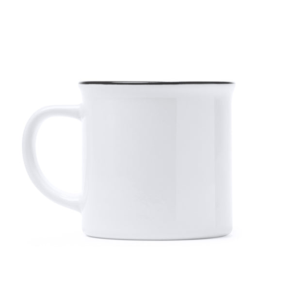 Taza KUMBO TZ4002 Blanco/negro personalizable con tu logo | LogoLider