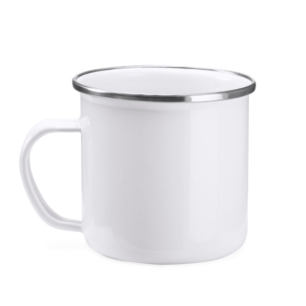 Taza metálica esmaltada retro 370 ml para sublimación Damasco MD4014