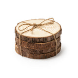 Set 4 posavasos de pino natural Pinea PV4140