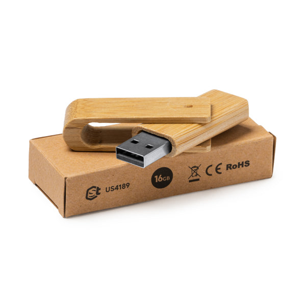 MEMORIAS USB PERCY US4189 BAMBU detalle LogoLider