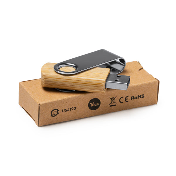 MEMORIAS USB ULDON US4190 BAMBU detalle LogoLider